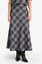 A-Line Checked Regular Waist Crossed Woven Midi Skirt G1762Ax25Au - 4