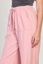 Women's Elastic Waist Square Pocket Loose Trousers - Pink - 3