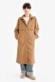Water-Repellent Hooded Zip-Up Long Raincoat E8554AX25AU - 5