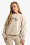 Oversize Wide Fit Crew Neck Back Printed Sweatshirt Girls E6756A825Au - 4
