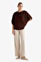 Oversized Boat Neck Knitwear Sweater G3234Ax25Wn - 2