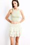 Elastic Waist Floral Flounce Mini Skirt F7905Ax25Sm - 3
