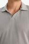 Knit-Look Polo Collar Short-Sleeve T-Shirt F4316AX25AU - 5