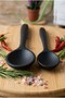 28-20cm Ultra Hard Tip High Heat Resistant Silicone Serving Spoon Set of 2 - 2