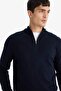 Standard Fit Zippered Neck Knit Sweater F5095AX25AU - 4