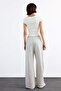 Relax Fit Elastic Waist Straight Leg Modal Trousers G1086Ax25Sm - 3