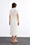 Shirt Collar Belted Short Sleeve Midi Dress G1060Ax25Sm - 5