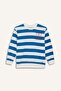 Crew Neck Striped Sweatshirt Boys F4694A825Au - 7