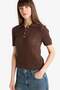 Regular Fit Polo Neck Buttoned Short Sleeve Knitwear Sweater F7774Ax25Au - 4
