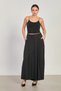 Women's wide leg trousers skirt - black - 4