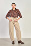 Women's balloon jeans - beige - 3