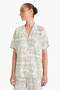 Pajama Set Regular Fit Viscose Patterned Short Sleeve Top Long Bottom F7556Ax25Au - 3