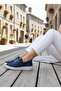 Warte Navy Blue Suede Lace-Up Sneakers - 2