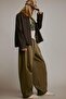 100% Cotton Baggy Fit Gabardine Trousers F7809Ax25Au
