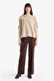 Oversized Boat Neck Knitwear Sweater G3234Ax25Wn - 2
