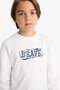 Oversize Wide Fit Crew Neck Printed Long Sleeve T-Shirt Boy G1814A825Au - 7