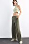Relax Fit Elastic Waist Straight Leg Modal Trousers G1086Ax25Sm