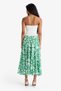 100% Cotton A-Line Floral Regular Waist Linen Look Maxi Skirt G0775Ax25Sm - 6