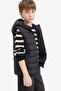 Water Repellent Waterproof Hooded Zippered Inflatable Vest for Boys E7497A825Au - 5