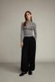 Turtleneck Striped Long Sleeve T-Shirt G0741Ax25Sm - 2