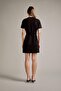 Crew Neck Belted Short Sleeve Mini Suede Dress G2750Ax25Au - 7