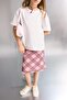 Checkered Tulle Skirt for Girls G1609A825Au - 2
