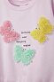 Crew Neck Printed Soft Fleece Inside Sweatshirt Baby Girl E8922A525Au - 2
