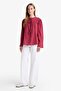 Regular Fit Crew Neck Flared Cotton Long Sleeve Tunic F9042Ax25Au - 4