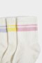 Non-Slip Underlay 3-Pack Cotton Pcs Long Socks Baby Girl F6748A5Ns - 3