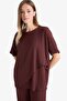 Regular Fit Crew Neck Wrinkled Short Sleeve T-Shirt F6505Ax25Au - 3
