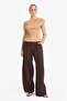 Carrot Fit Double Pocket High Waist Wide Leg Modal Pants E6331Ax25Au - 2