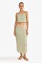 Kalem Normal Waist Lined Stone Embroidered Voile Midi Skirt G1002Ax25Au - 2