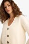Regular Fit V-Neck Buttoned Knitwear Cardigan R1389Az25Wn - 4