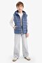 Water Repellent Waterproof Hooded Zippered Inflatable Vest for Boys E7497A825Au - 4