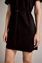 Crew Neck Belted Short Sleeve Mini Suede Dress G2750Ax25Au - 6