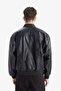 Oversize Fit Wide Fit Stand Collar Zippered Pocket Faux Leather Jacket Coat E8818Ax25Au - 4