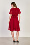 Women's Double-Breasted Collared Belted Dress - Red - 5