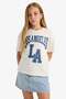 Relax Fit Crew Neck Printed Short Sleeve T-Shirt Girls G0455A825AU - 3