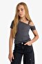 Stone Printed Athlete Girl's T-Shirt F9271A825Hs - 3