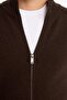 Standard Fit Mock Neck Zippered Wool Blend Knit Cardigan F2983AX25WN - 5