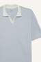 Textured Boxy Fit Polo T-Shirt F8351Ax25Au - 8
