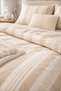 Vanilla Soft Harmony Hues Yarn Dyed Natural Ç Double Bohemian Duvet Cover Set - 2