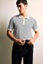 Buttoned Striped Knitwear Polo Shirt F2729Ax25Au