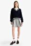 Regular Fit V Neck Hair Braided Knitwear Sweater C7321Ax25Wn - 4