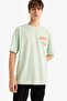 100% Cotton Boxy Fit Crew Neck Back Print Short Sleeve T-Shirt F8569Ax25Hs - 3