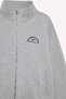 Relax Fit Half Turtleneck Printed Thick Zipper Sweatshirt F7890Ax25Au - 4
