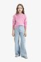 Standard Fit Crew Neck Knitwear Sweater Girls C6902A825Au - 2