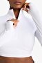Warmtech Slim Fit Slim-Fitting Zippered High-Neck Soft Fleece Flexible Fabric Long Sleeve T-Shirt W0343 - 5