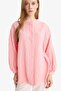 Relax Fit Crew Neck Gofre Textured Long Sleeve Tunic D4145Ax25Au - 4