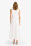 Crew Neck Poplin Sleeveless Maxi Dress F8922Ax25Au - 4